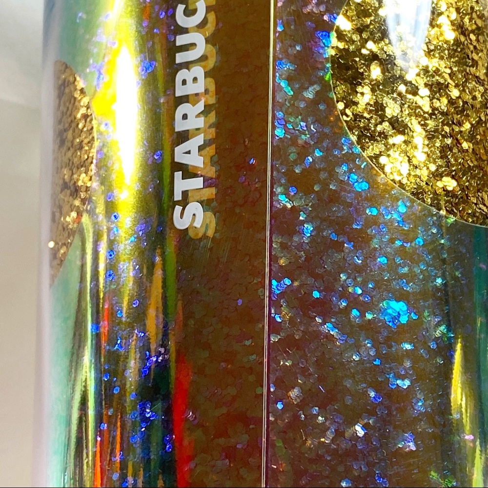 Starbucks Holiday Gold Glitter Polka Dot Tumbler - Picture 6 of 7